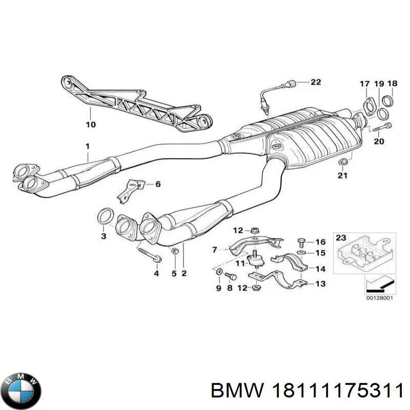 18111175311 BMW Junta de sistema de escape
