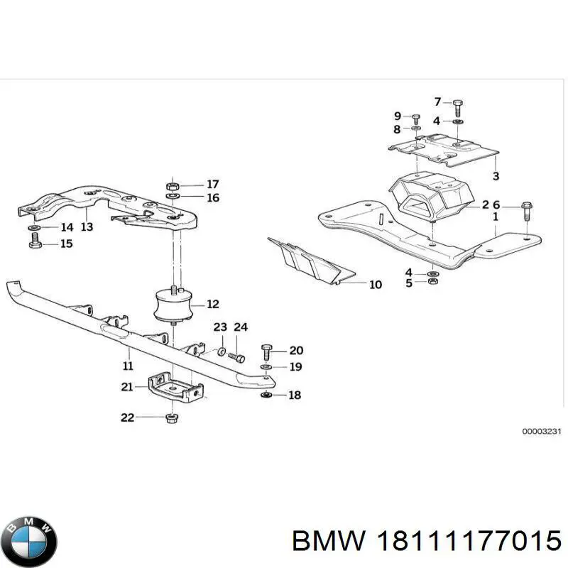 18111177015 BMW tubo de admisión del silenciador de escape delantero