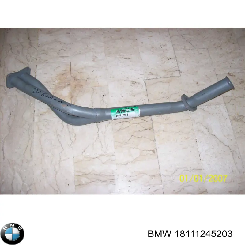 18111245203 BMW tubo de admisión del silenciador de escape delantero
