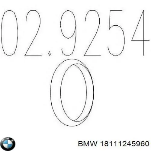 18111245960 BMW junta, catalizador, tubo de escape