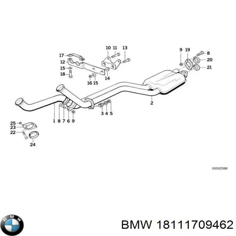 Tubo de admisión del silenciador de escape delantero BMW 18111709462 precio, desde 141,49 EUR