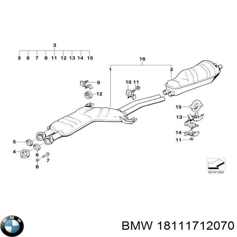  Silenciador trasero BMW 7 