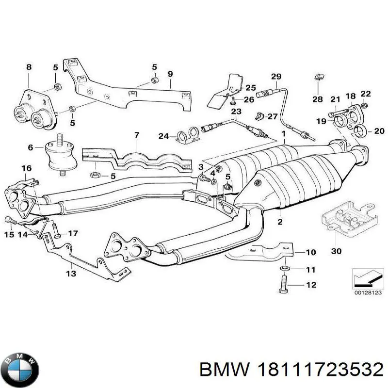 Junta de tubo de escape silenciador BMW 18111723532