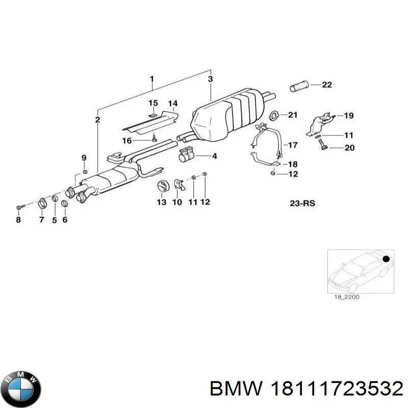 18111175310 BMW junta de tubo de escape silenciador