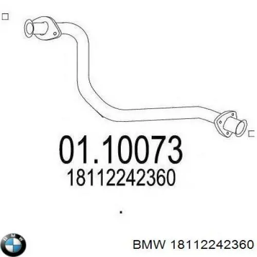 18112242360 BMW silenciador delantero