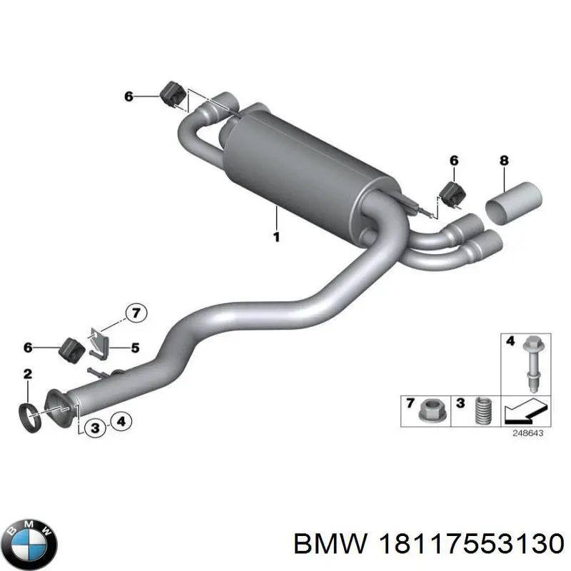 Junta de escape 18117553130 BMW