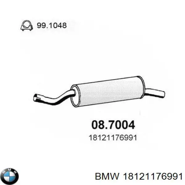 Silenciador del medio BMW 3 (E30)