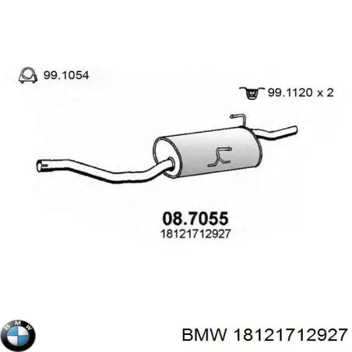 18121712927 BMW silenciador posterior