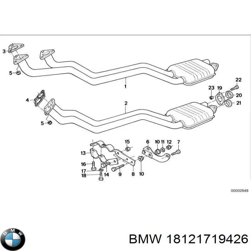 Silenciador, sección delantera para BMW 5 (E34)