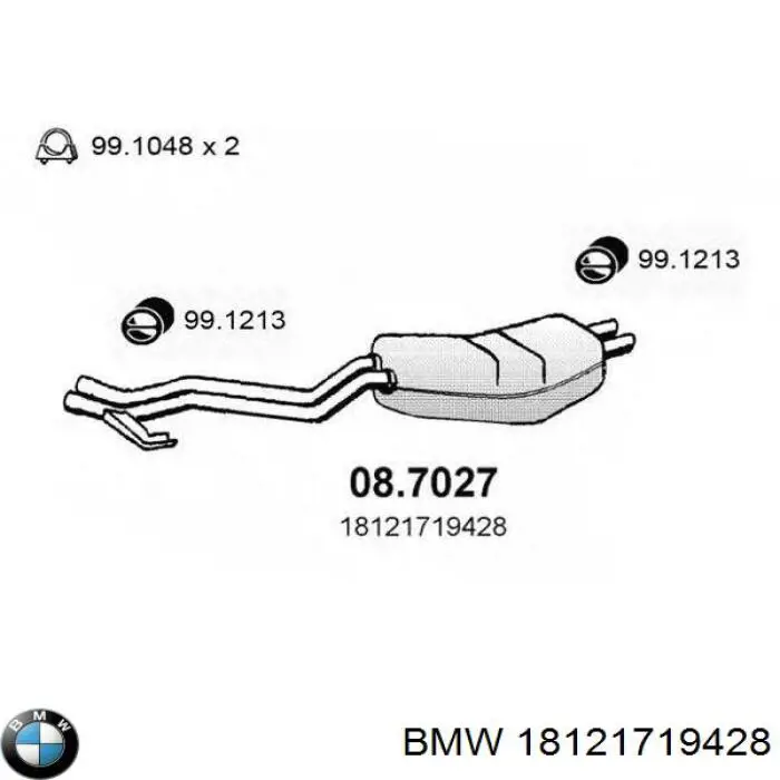 284135 Bosal Silenciador trasero