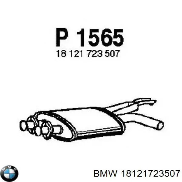 Comprar 18121723507 BMW Silenciador central