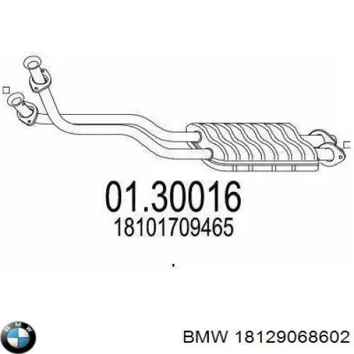 Comprar 18129068602 BMW Silenciador trasero