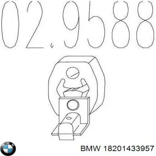 Almohadilla de tope silenciador BMW 18201433957 precio, desde 8,95 EUR