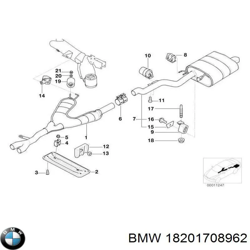 Almohadilla de tope silenciador BMW 18201708962 precio, desde 10,68 EUR