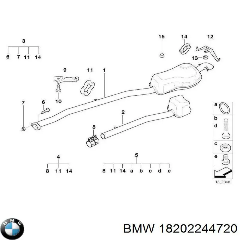 Soporte escape 18202244720 BMW