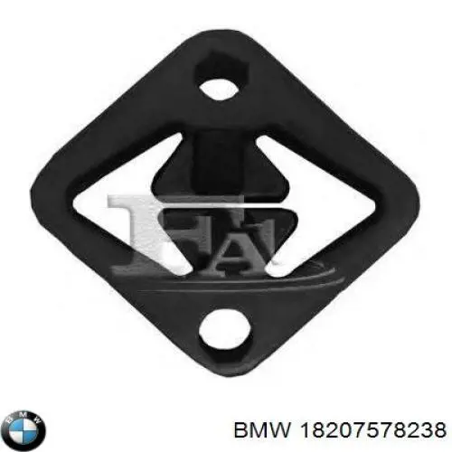 Abrazadera de silenciador trasera para BMW 1 (E81, E87)