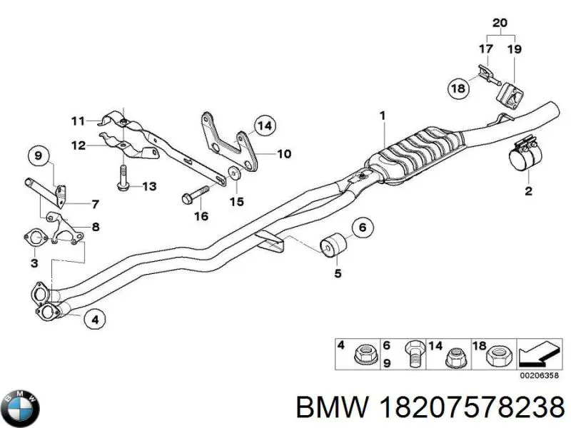 Comprar 170940 Febi Abrazadera de tubo de escape trasera