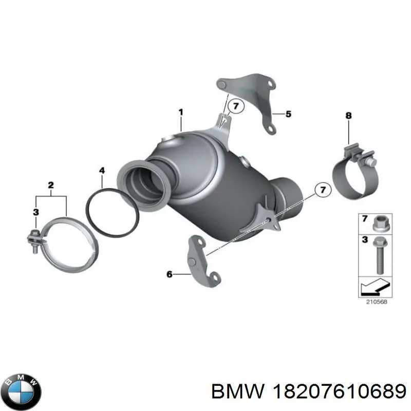 18207610689 BMW catalizador