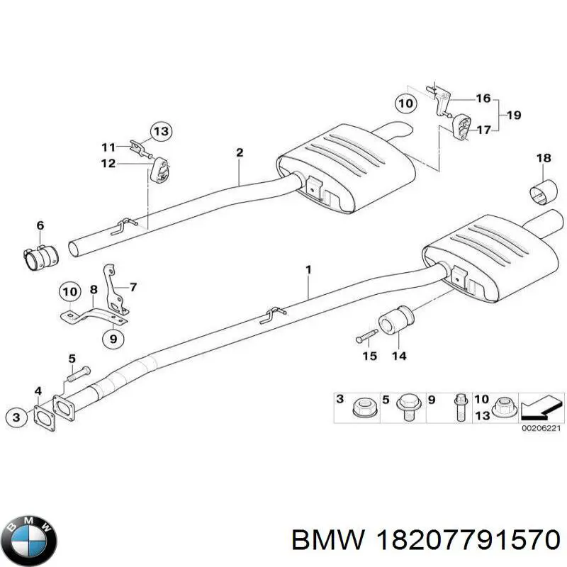 Comprar 18207791570 BMW Soporte de tubo de escape