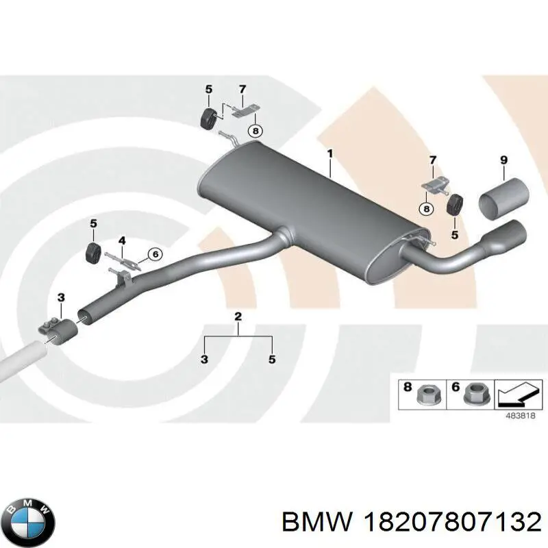 Comprar 18207807132 BMW Soporte de tubo de escape