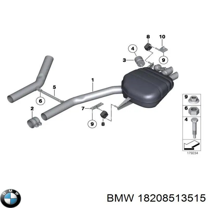 Soporte escape 182099 Febi