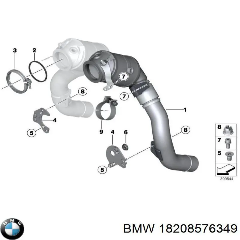 Comprar 18208576349 BMW Soporte de tubo de escape