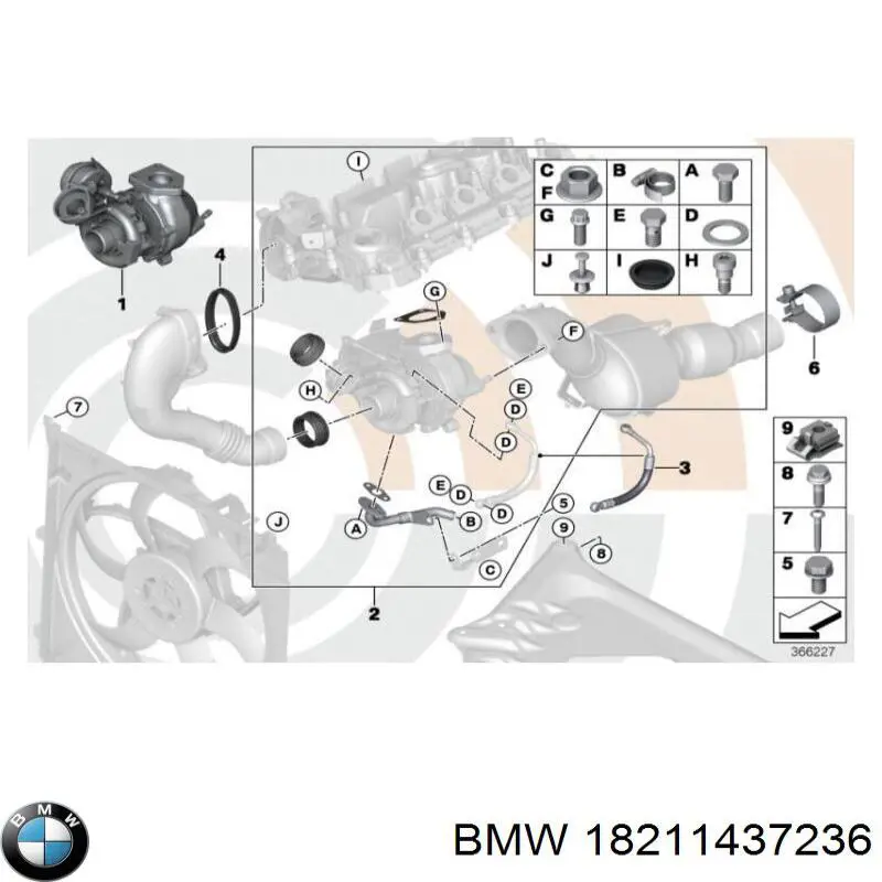 Soporte escape 18211437236 BMW