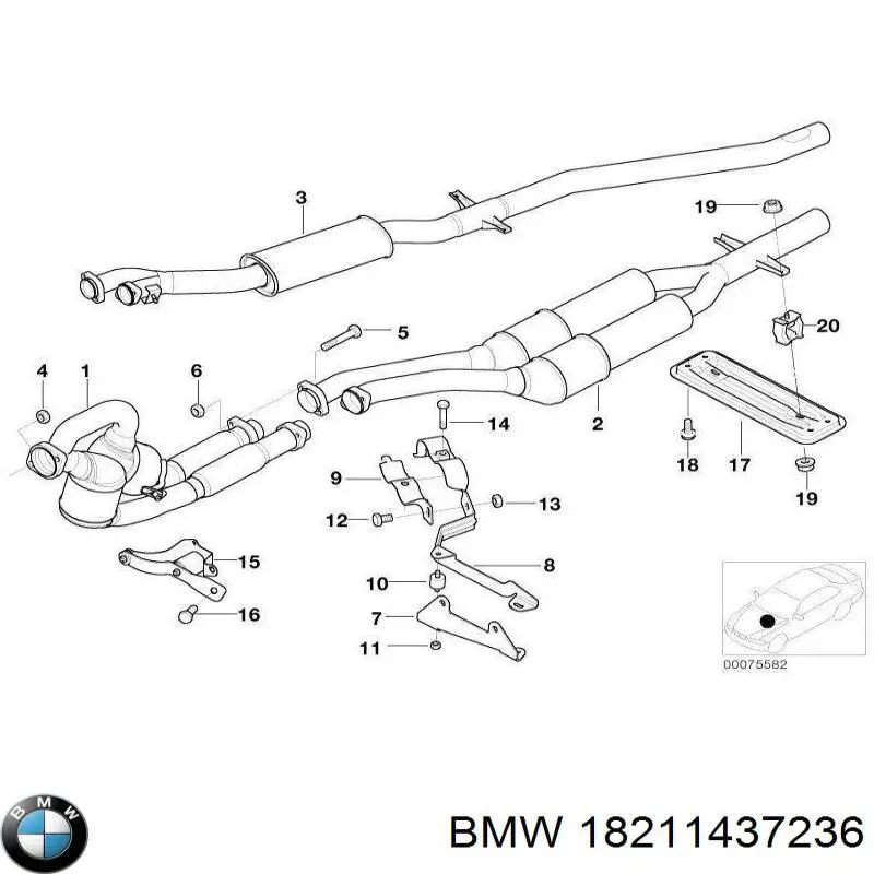 Almohadilla de tope silenciador BMW 18211437236 precio, desde 3,37 EUR