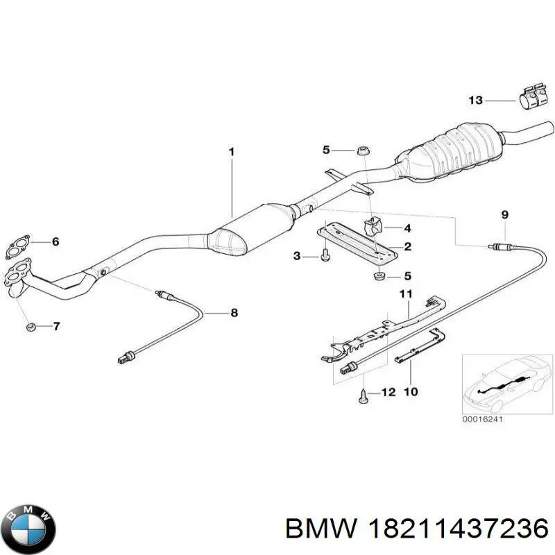 Comprar 18211437236 BMW Soporte de tubo de escape