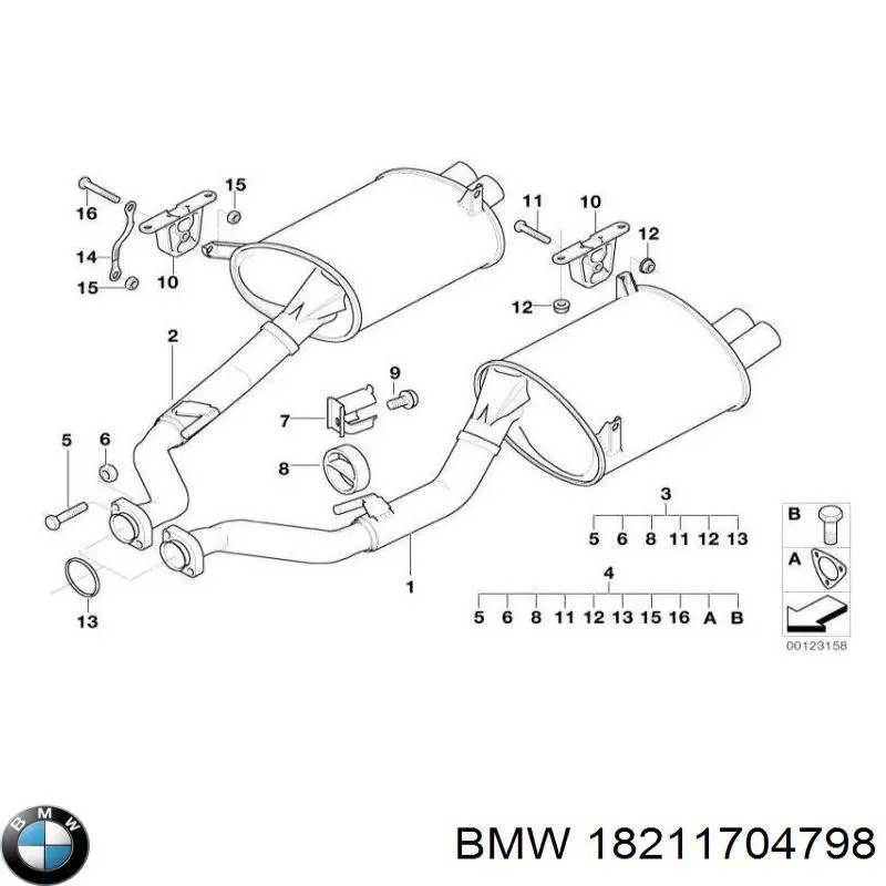 Comprar 18211704798 BMW Soporte de tubo de escape