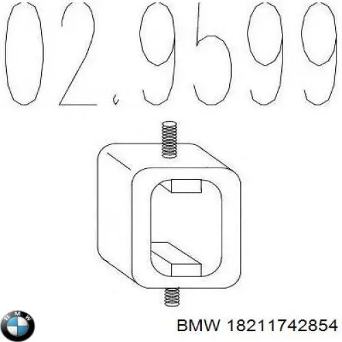 18211742854 BMW soporte, silenciador