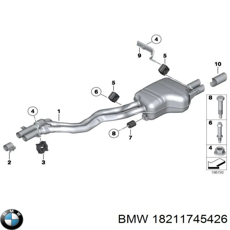 Comprar 18211745426 BMW Soporte de tubo de escape