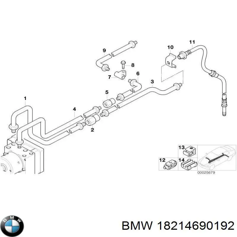 18214690192 BMW cuerpo intermedio inyector superior