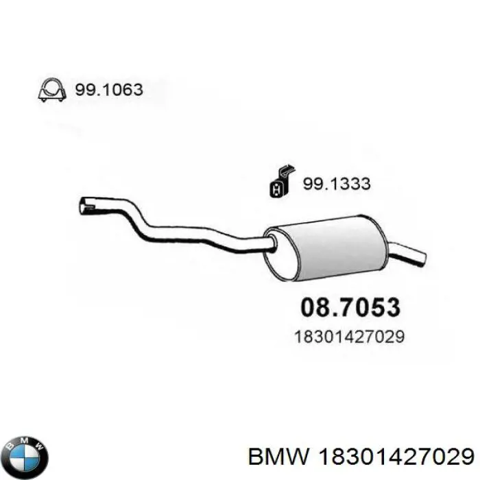 Silenciador trasero 12036 Asmet