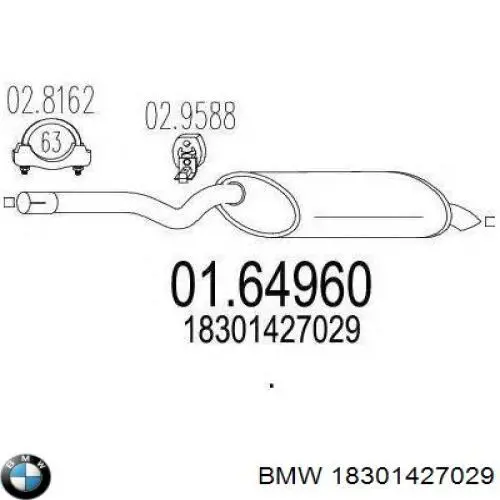18301435873 BMW silenciador posterior