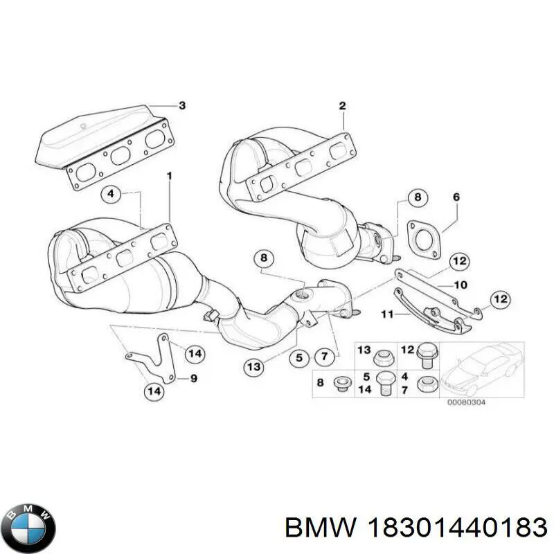 Junta de escape 18301440183 BMW
