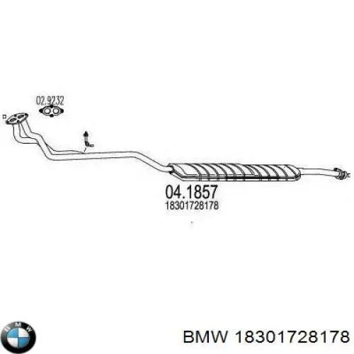 Comprar 18301728178 BMW Silenciador delantero