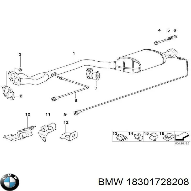 Junta de escape 18301728208 BMW