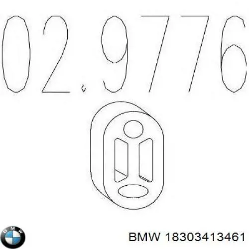 Almohadilla de tope, silenciador para BMW X3 (E83)