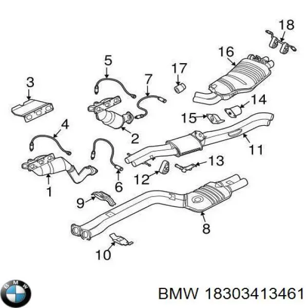 Almohadilla de tope silenciador BMW 18303413461 precio, desde 20,22 EUR