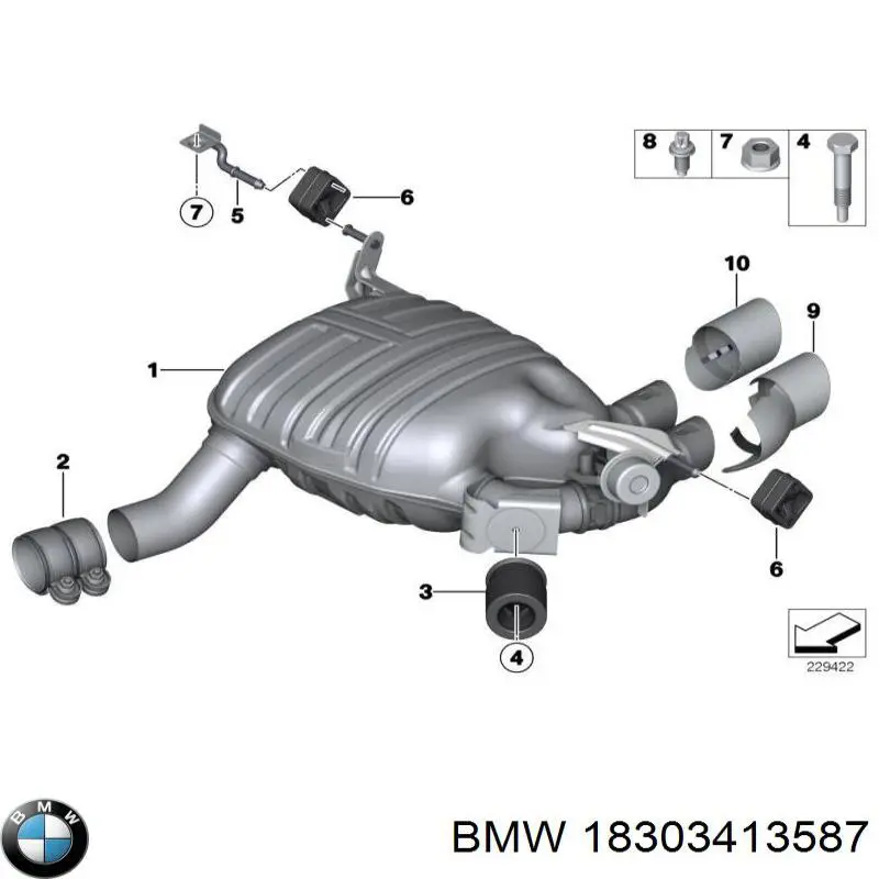 18303413587 BMW tope de goma, eje trasero