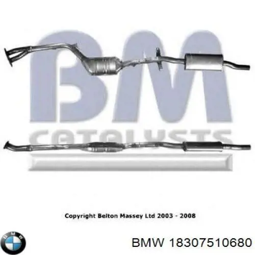 18307510680 BMW Catalizador de gasolina y diésel