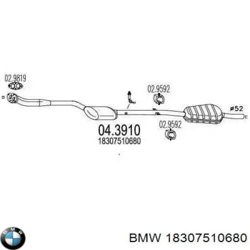 Catalizador BMW 18307510680 precio, desde 411,75 EUR