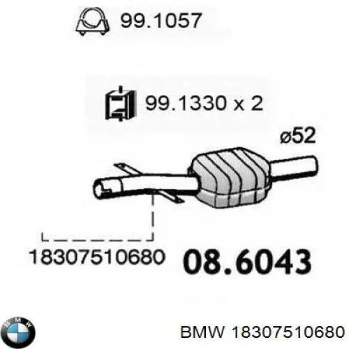 Comprar 18307510680 BMW Catalizador