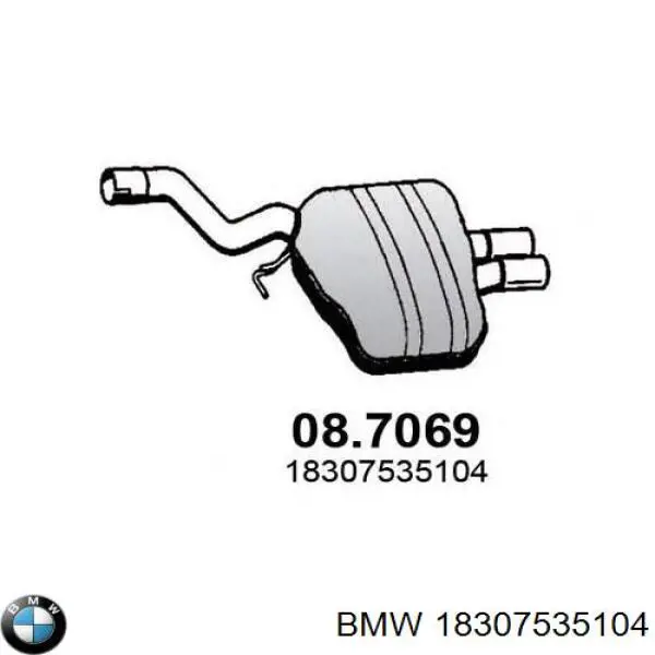 18307526621 BMW silenciador posterior