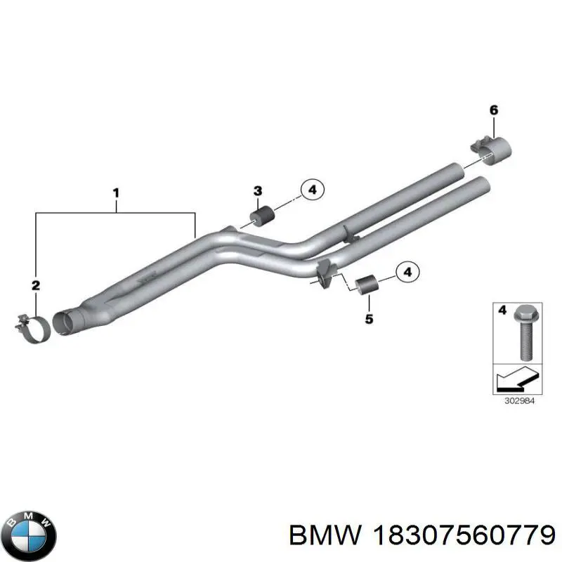 18307560779 BMW abrazadera de silenciador delantera