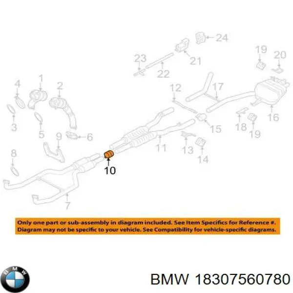 Abrazadera delantera del silenciador BMW 18307560780 precio, desde 17,48 EUR