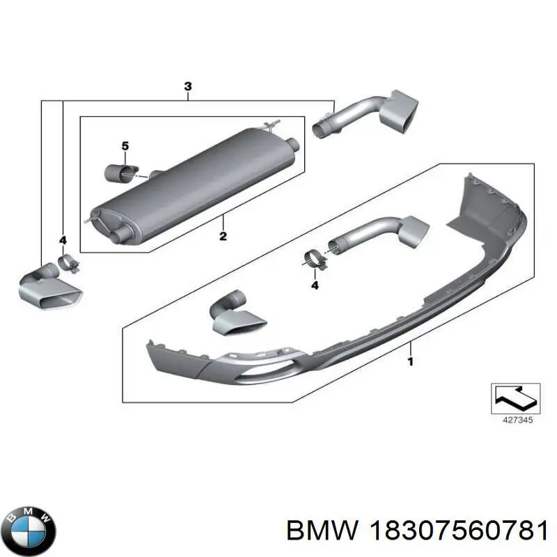 Comprar 18307560781 BMW Abrazadera de sujeción delantera