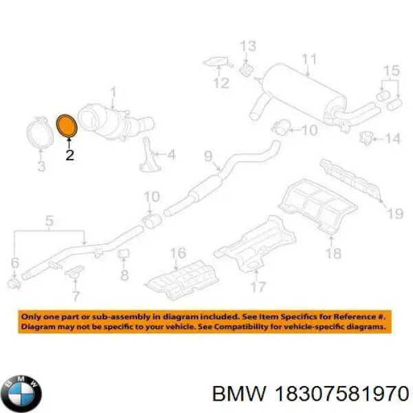 Anillo de la tubería de admisión del silenciador 18307581970 BMW