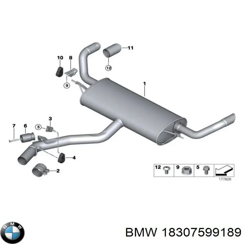 18307599189 BMW cola de escape